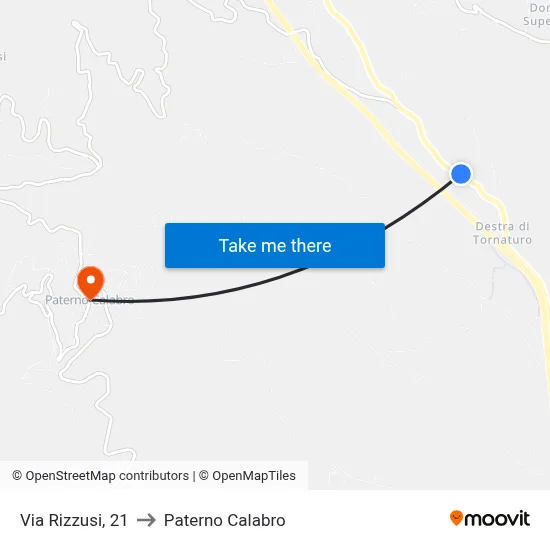 Via Rizzusi, 21 to Paterno Calabro map