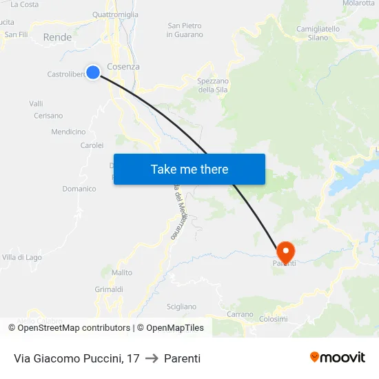 Giacomo Puccini Street, 17 to Parenti map