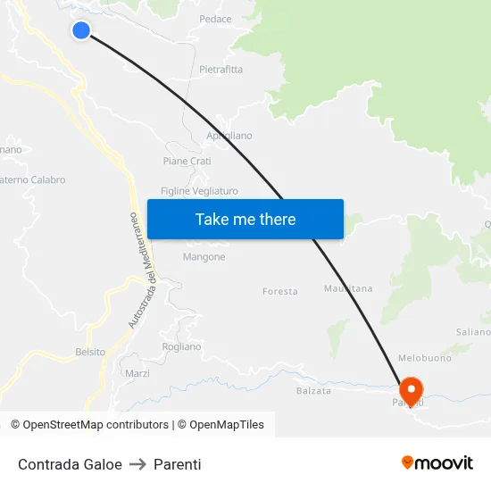 Galoe District to Parenti map