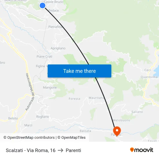 Scalzati - Roma Street, 16 to Parenti map