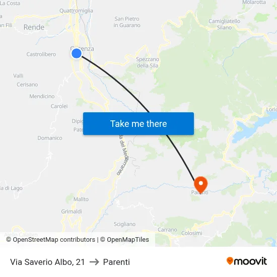 Saverio Albo Street, 21 to Parenti map