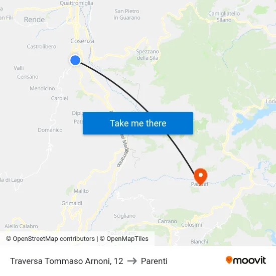 Tommaso Arnoni Traverse, 12 to Parenti map