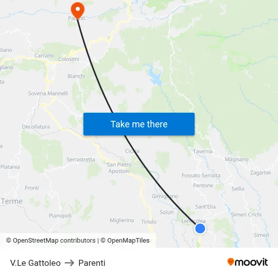 Gattoleo Avenue to Parenti map