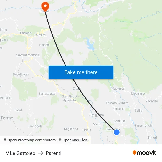 Gattoleo Avenue to Parenti map