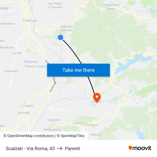 Scalzati - Roma Street, 43 to Parenti map