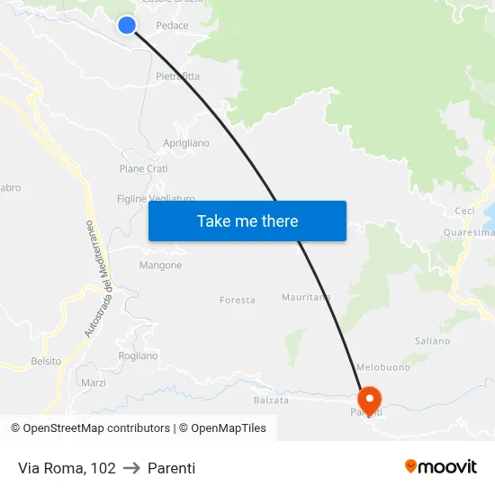 Roma Street, 102 to Parenti map