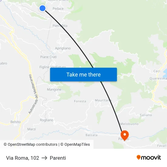Roma Street, 102 to Parenti map