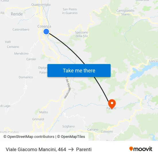 Giacomo Mancini Avenue, 464 to Parenti map