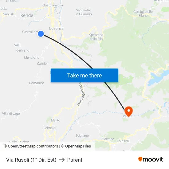 Rusoli Street (1st East Dir.) to Parenti map