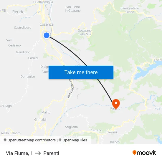 Fiume Street, 1 to Parenti map