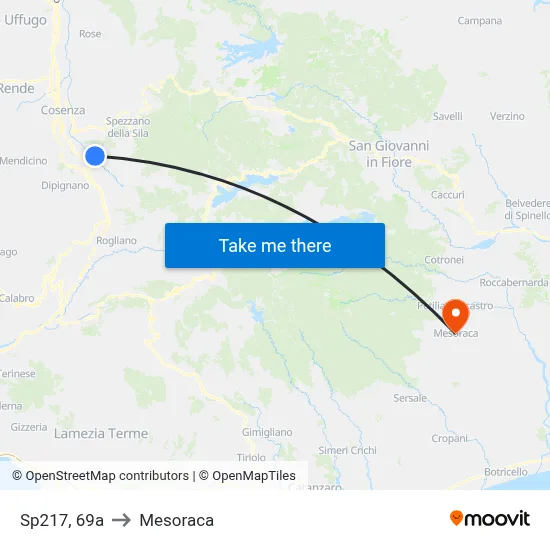 Sp217, 69a to Mesoraca map