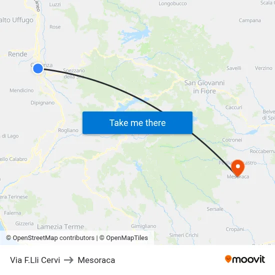 Cervi Brothers Street to Mesoraca map