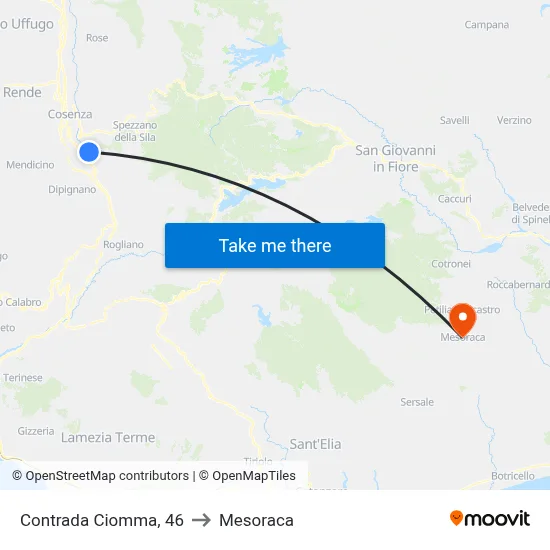 Ciomma District, 46 to Mesoraca map