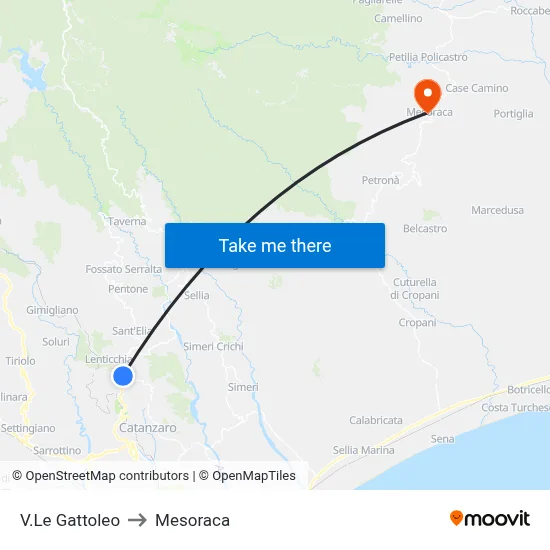 Gattoleo Avenue to Mesoraca map