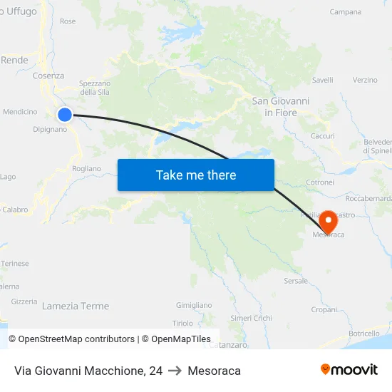 Giovanni Macchione Street, 24 to Mesoraca map