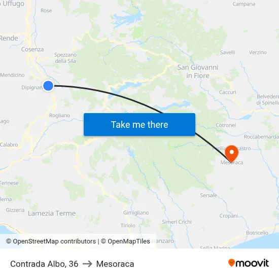Albo District, 36 to Mesoraca map