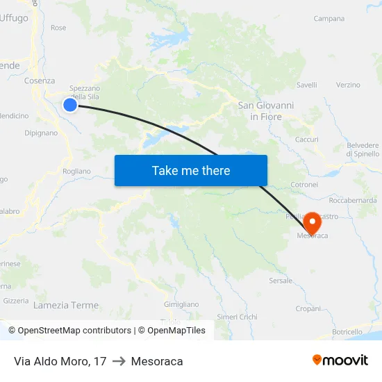 Aldo Moro Street, 17 to Mesoraca map