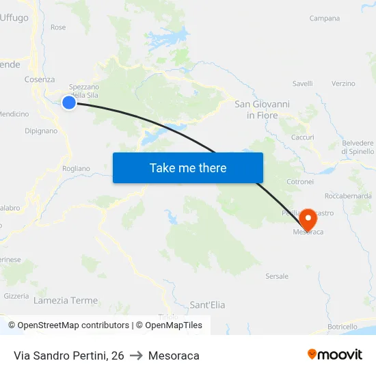 26 Sandro Pertini Street to Mesoraca map