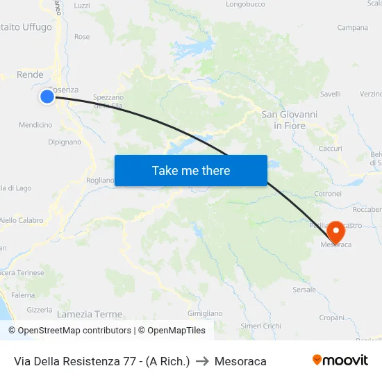 Resistance Street 77 - (On Request) to Mesoraca map