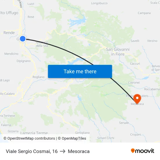 Sergio Cosmai Avenue, 16 to Mesoraca map