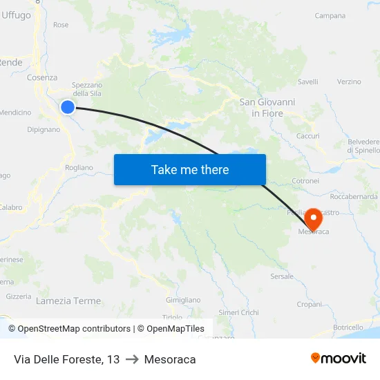 Forest Street, 13 to Mesoraca map