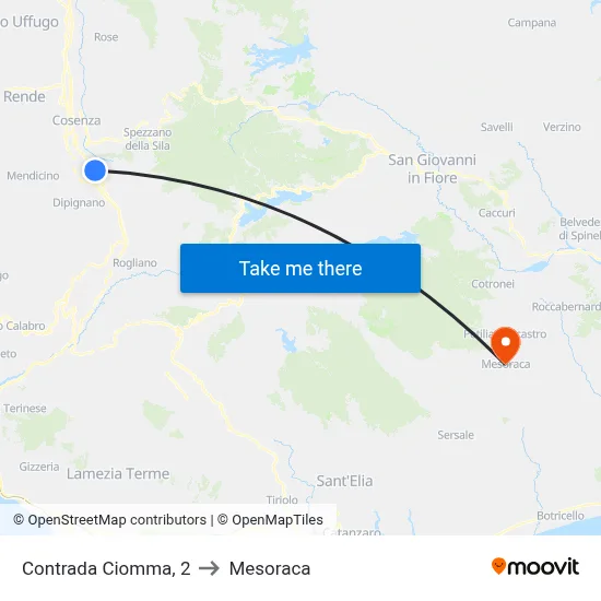 Ciomma District, 2 to Mesoraca map