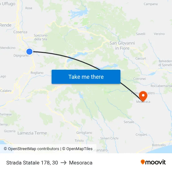 State Road 178, 30 to Mesoraca map