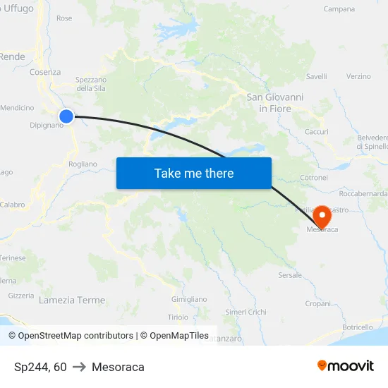 Provincial Road 244, 60 to Mesoraca map