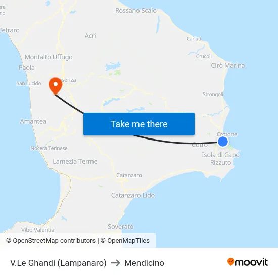 Gandhi Avenue (Lampanaro) to Mendicino map