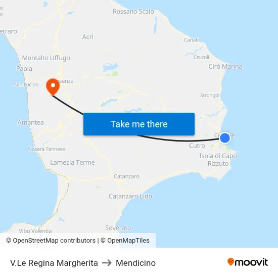 Regina Margherita Avenue to Mendicino map