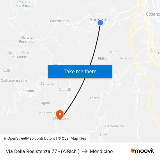 Resistance Street 77 - (On Request) to Mendicino map