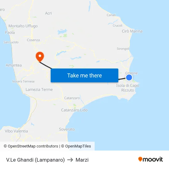 Gandhi Avenue (Lampanaro) to Marzi map