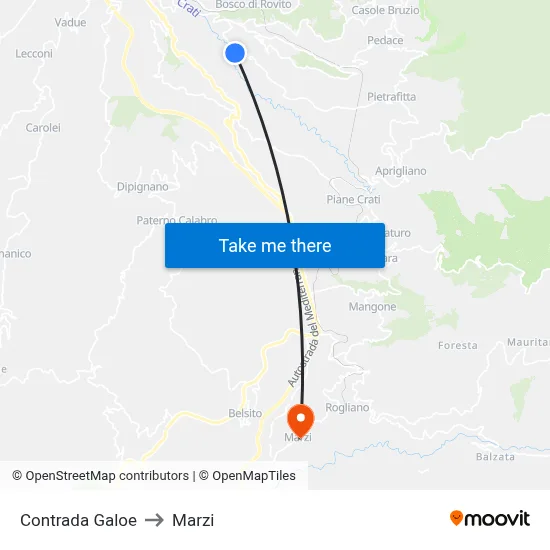 Galoe District to Marzi map