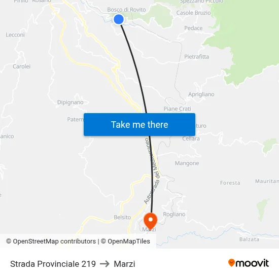 Provincial Road 219 to Marzi map