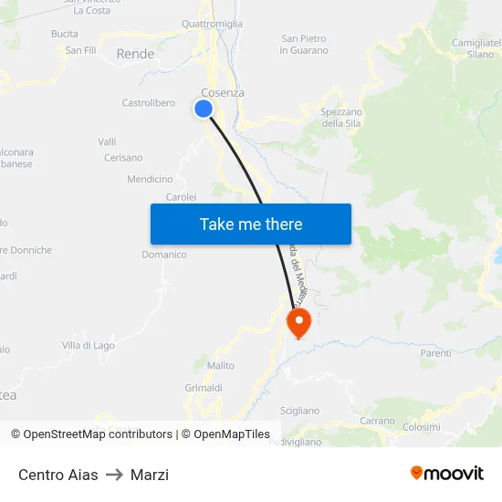 AIAS Center to Marzi map