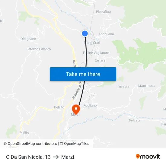 San Nicola District, 13 to Marzi map