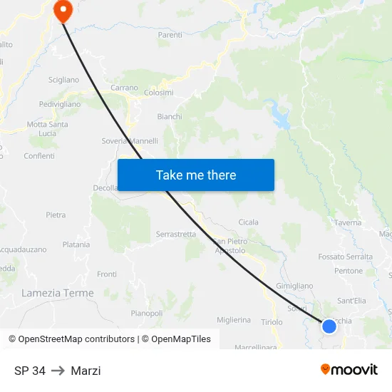 SP 34 to Marzi map
