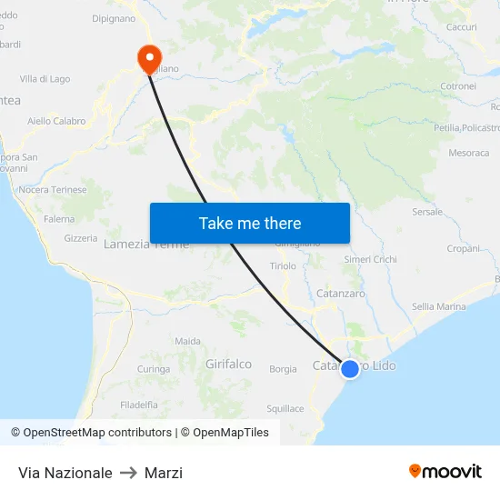 National Street to Marzi map