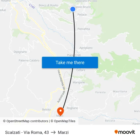 Scalzati - Roma Street, 43 to Marzi map