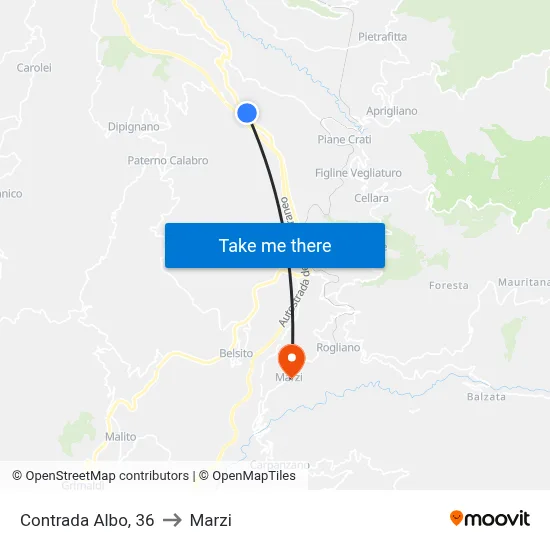 Albo District, 36 to Marzi map