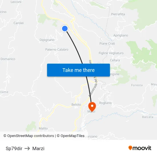 Provincial Road 79dir to Marzi map