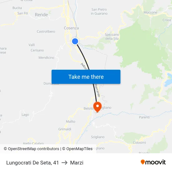 Lungocrati De Seta, 41 to Marzi map