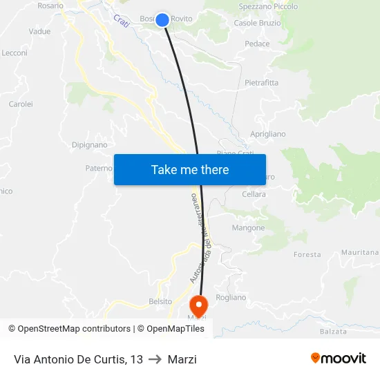 Antonio De Curtis Street, 13 to Marzi map