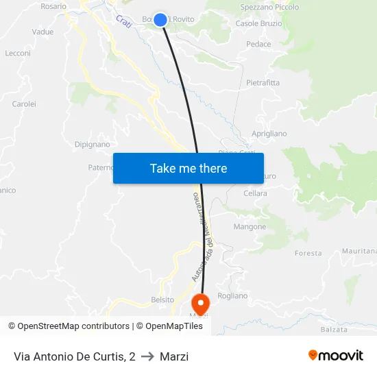 Antonio De Curtis Street, 2 to Marzi map