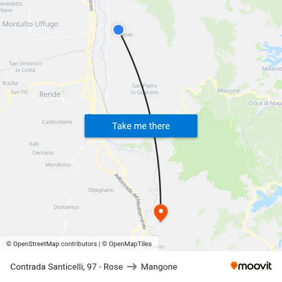 Santicelli District, 97 - Rose to Mangone map