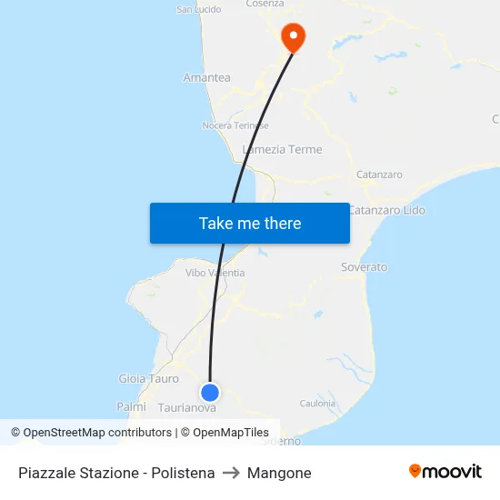 Station Square - Polistena to Mangone map