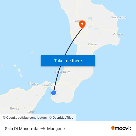 Sala Di Mosorrofa to Mangone map