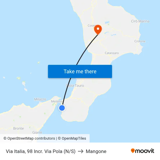 Italia Street, 98 Corner Pola Street (N/S) to Mangone map