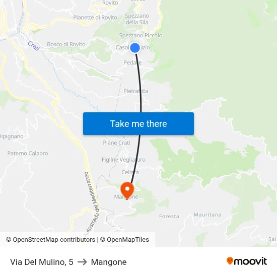Mill Street, 5 to Mangone map