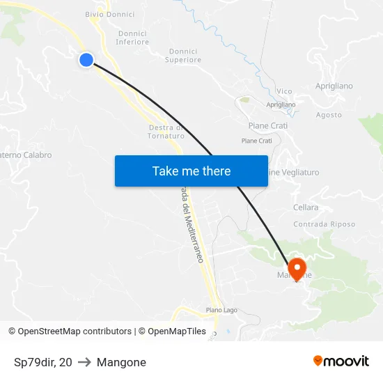 Sp79dir, 20 to Mangone map